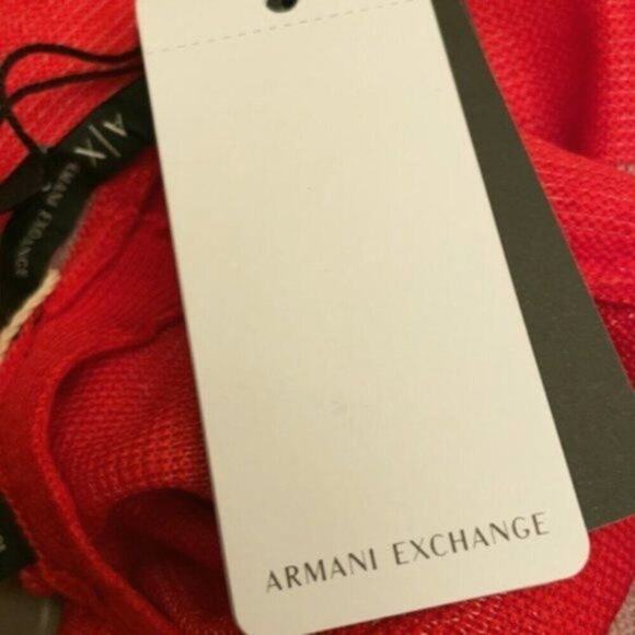 Armani Exchange long Sweater red and white M - Picture 4 of 5